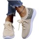 Sneakers Women Shoes Orange Pattern Canvas Shoe Casual Women Shoes Flat Lace-Up Women Platform Sneakers 